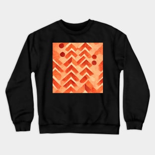 orange paper pattern art 20 regular grid Crewneck Sweatshirt